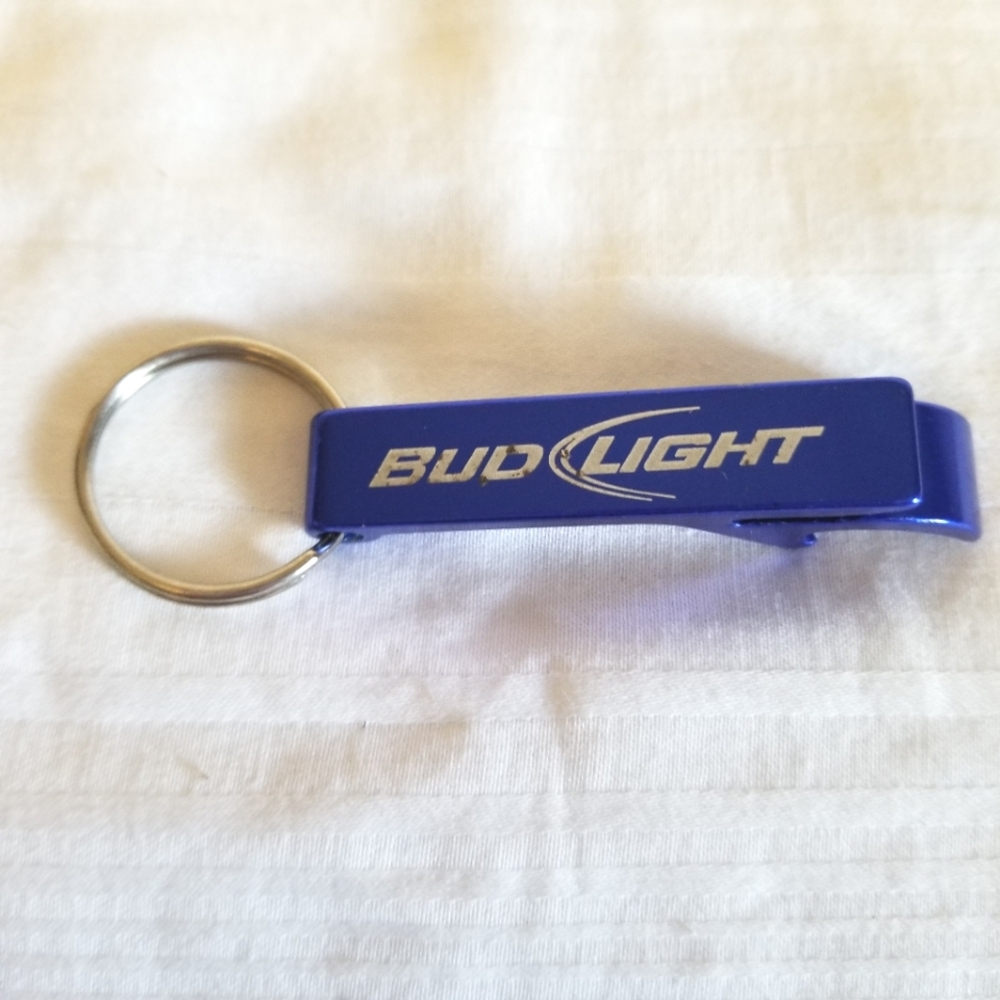 Bud Light Bottle Opener Keychain